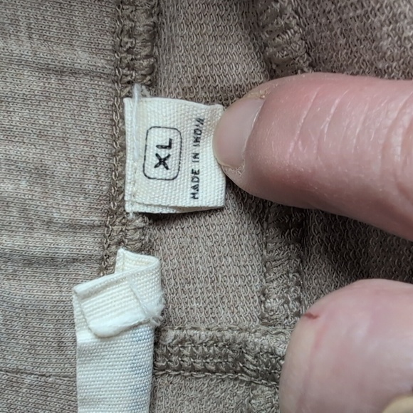 Pact Womens XL Taupe Brown Jogger Pants Organic Cotton Stretch Elastic Waist EUC - Picture 8 of 10